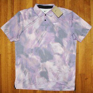 Nike Dri-Fit Tour Ombre Golf Polo Shirt Men M L Purple